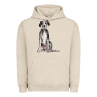Pigment French Oak Great Dane Dog Urban Hoodie - LillyAllenDesigns