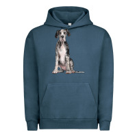 Pigment Midnight Navy Great Dane Dog Urban Hoodie - LillyAllenDesigns