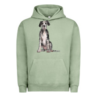 Pigment Oil Green Great Dane Dog Urban Hoodie - LillyAllenDesigns