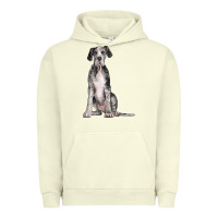 Pigment Pistachio Great Dane Dog Urban Hoodie - LillyAllenDesigns