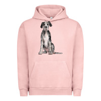 Pigment Salmon Great Dane Dog Urban Hoodie - LillyAllenDesigns