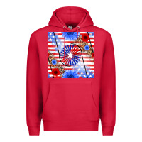 Cardinal patriotic usa flag and sunflower Premium Hoodie - BundleAndBundleShop
