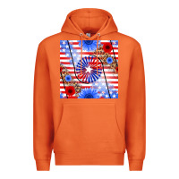 Carrot patriotic usa flag and sunflower Premium Hoodie - BundleAndBundleShop