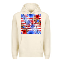 Tofu patriotic usa flag and sunflower Premium Hoodie - BundleAndBundleShop