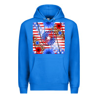 True Royal patriotic usa flag and sunflower Premium Hoodie - BundleAndBundleShop