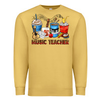 Antique Gold music teacher coffee cups Premium Sweatshirt - Zillion Design Studio