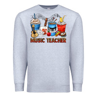 Heather Grey music teacher coffee cups Premium Sweatshirt - Zillion Design Studio