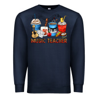 Navy music teacher coffee cups Premium Sweatshirt - Zillion Design Studio