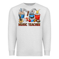 Oatmeal Heather music teacher coffee cups Premium Sweatshirt - Zillion Design Studio