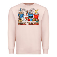 Pale Pink music teacher coffee cups Premium Sweatshirt - Zillion Design Studio