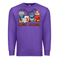Purple music teacher coffee cups Premium Sweatshirt - Zillion Design Studio