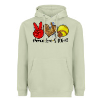 Matcha peace love softball Heavyweight Hoodie - Zillion Design Studio