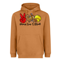 Meerkat peace love softball Heavyweight Hoodie - Zillion Design Studio