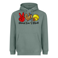 Sage peace love softball Heavyweight Hoodie - Zillion Design Studio