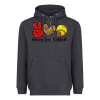 Smoke peace love softball Heavyweight Hoodie - Zillion Design Studio