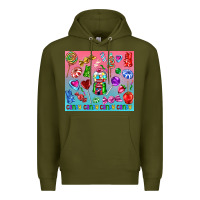 Army Green candy Premium Hoodie - AdoDesignShop