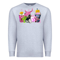 Heather Grey neon western coffee cups Premium Sweatshirt - Zillion Design Studio