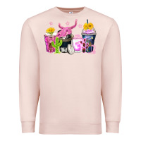Pale Pink neon western coffee cups Premium Sweatshirt - Zillion Design Studio