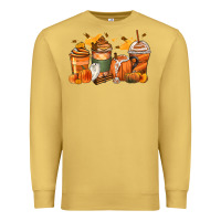 Antique Gold pumpkin spice latte coffee cups Premium Sweatshirt - Zillion Design Studio