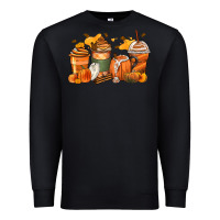 Black pumpkin spice latte coffee cups Premium Sweatshirt - Zillion Design Studio