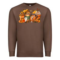 Chestnut pumpkin spice latte coffee cups Premium Sweatshirt - Zillion Design Studio