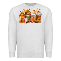 Oatmeal Heather pumpkin spice latte coffee cups Premium Sweatshirt - Zillion Design Studio