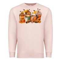 Pale Pink pumpkin spice latte coffee cups Premium Sweatshirt - Zillion Design Studio