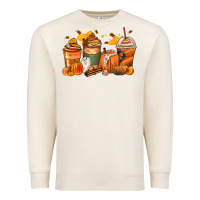 Sandshell pumpkin spice latte coffee cups Premium Sweatshirt - Zillion Design Studio