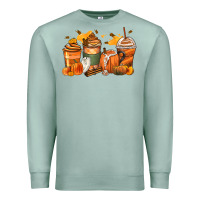 Seafoam pumpkin spice latte coffee cups Premium Sweatshirt - Zillion Design Studio