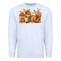 White pumpkin spice latte coffee cups Premium Sweatshirt - Zillion Design Studio