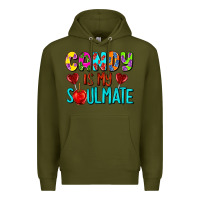 Army Green candy is my soulmate Premium Hoodie - AdoDesignShop