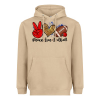 Mushroom peace love football Heavyweight Hoodie - Zillion Design Studio