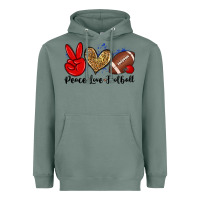 Sage peace love football Heavyweight Hoodie - Zillion Design Studio