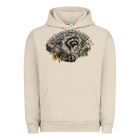 Pigment French Oak classy but trashy racoon Urban Hoodie - NancyCooperArtShop