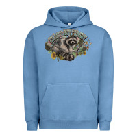 Pigment Pebble Blue classy but trashy racoon Urban Hoodie - NancyCooperArtShop
