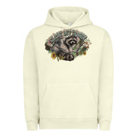 Pigment Pistachio classy but trashy racoon Urban Hoodie - NancyCooperArtShop