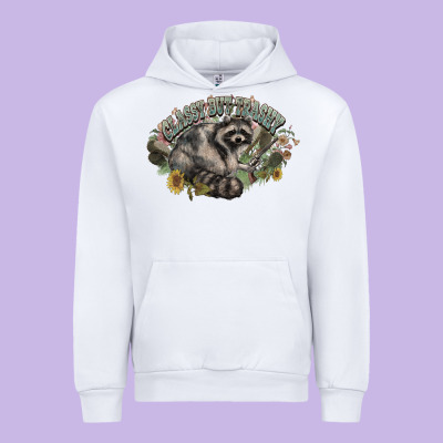 Classy But Trashy Racoon Urban Hoodie Designed By Nancycooperartshop