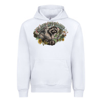 White classy but trashy racoon Urban Hoodie - NancyCooperArtShop