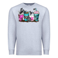 Heather Grey motocross coffee cups Premium Sweatshirt - Zillion Design Studio
