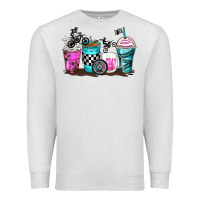 Oatmeal Heather motocross coffee cups Premium Sweatshirt - Zillion Design Studio