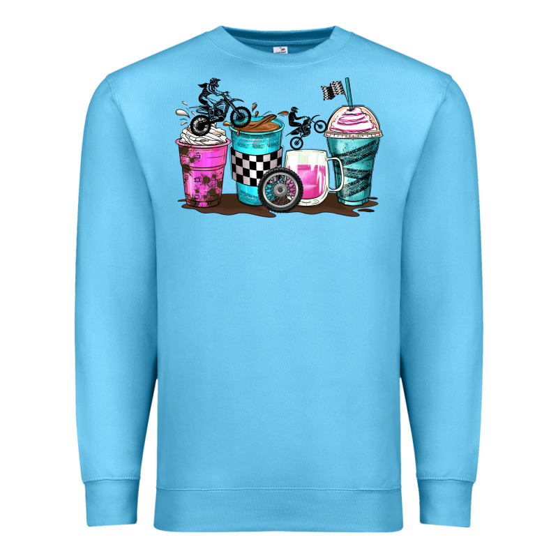 Motocross Coffee Cups Premium Sweatshirt by Zillion Design Studio | Teevron