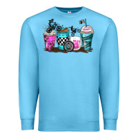 Ocean Blue motocross coffee cups Premium Sweatshirt - Zillion Design Studio