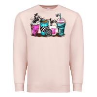 Pale Pink motocross coffee cups Premium Sweatshirt - Zillion Design Studio