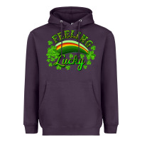 Plum feeling lucky with rainbow Heavyweight Hoodie - RanaPortraitStore