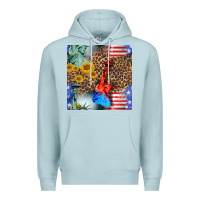 Blue Mist statue of liberty american flag Premium Hoodie - BundleAndBundleShop