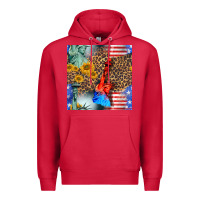 Cardinal statue of liberty american flag Premium Hoodie - BundleAndBundleShop