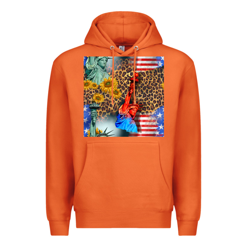 Statue Of Liberty American Flag Premium Hoodie by BundleAndBundleShop | Teevron