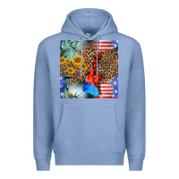 Colony Blue statue of liberty american flag Premium Hoodie - BundleAndBundleShop