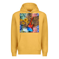 Mustard statue of liberty american flag Premium Hoodie - BundleAndBundleShop