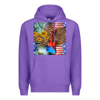 Purple statue of liberty american flag Premium Hoodie - BundleAndBundleShop